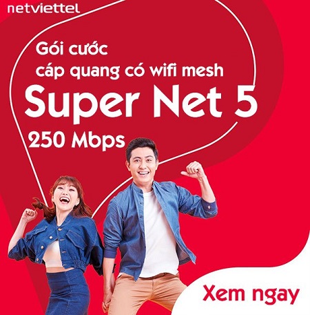 Lắp đặt gói mạng Internet Viettel Supernet5 gói cáp quang có Wifi Mesh tốc độ vượt trội - internet.thegioigoicuoc.com