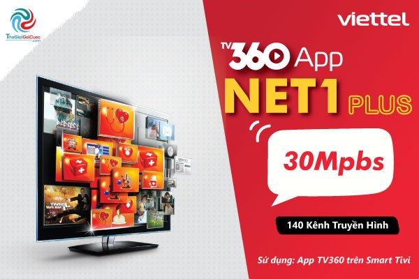 Lắp đặt gói mạng Internet Viettel TV360 App - Nte1Plus tích hợp dịch vụ Internet và 140 kênh truyền hình - internet.thegioigoicuoc.com
