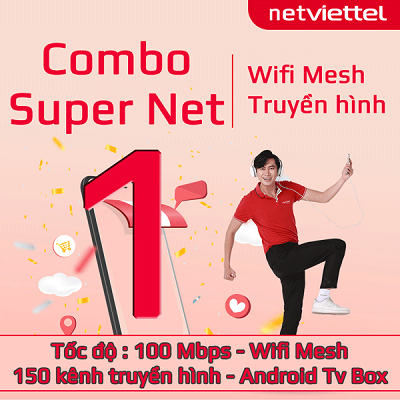 Lắp đặt gói mạng Internet Viettel TV Box - Supernet1 tích hợp dịch vụ Internet và dịch vụ Truyền hình