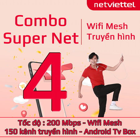 Lắp đặt gói mạng Internet Viettel TV Box - Supernet4 tích hợp hoàn hảo giữa Wifi Mesh & Truyền hình - internet.thegioigoicuoc.com